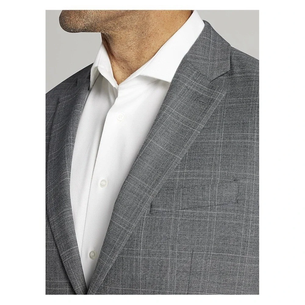 Jos. A Bank 2 Piece Suit Executive Collection Tailored Fit 100% Wool Grey $475 *